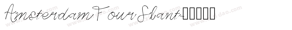 AmsterdamFourSlant字体转换