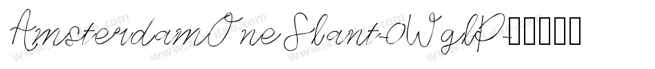 AmsterdamOneSlant-0WglP字体转换