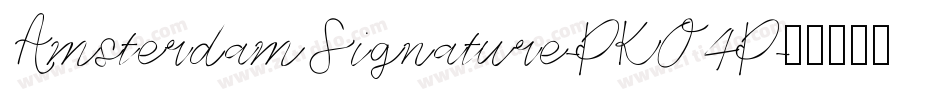 AmsterdamSignature-PKO4P字体转换