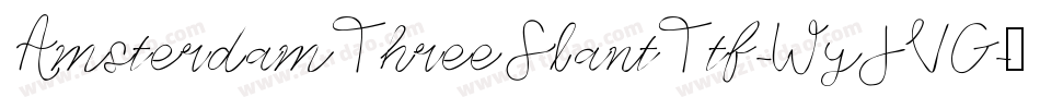 AmsterdamThreeSlantTtf-WyJVG字体转换
