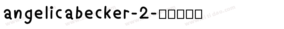 angelicabecker-2字体转换