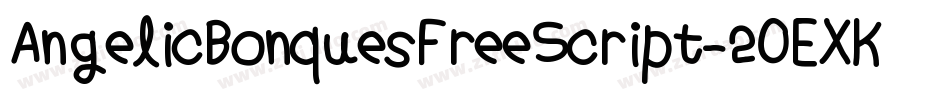 AngelicBonquesFreeScript-2OEXK字体转换