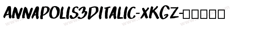 Annapolis3DItalic-XKGZ字体转换