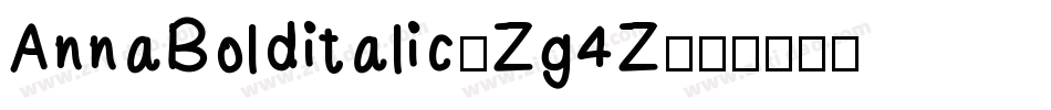 AnnaBolditalic-Zg4Z字体转换