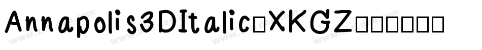 Annapolis3DItalic-XKGZ字体转换