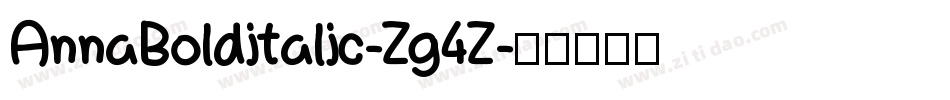 AnnaBolditalic-Zg4Z字体转换