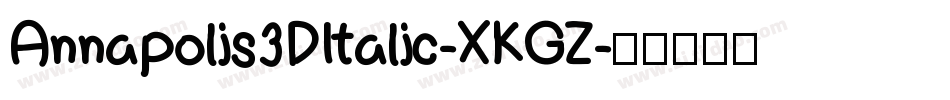Annapolis3DItalic-XKGZ字体转换