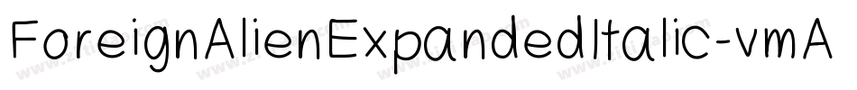 ForeignAlienExpandedItalic-vmAnO字体转换