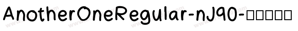 AnotherOneRegular-nJ90字体转换