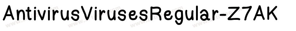 AntivirusVirusesRegular-Z7AK字体转换