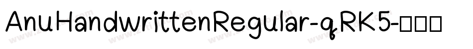 AnuHandwrittenRegular-qRK5字体转换