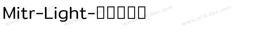 Mitr-Light字体转换