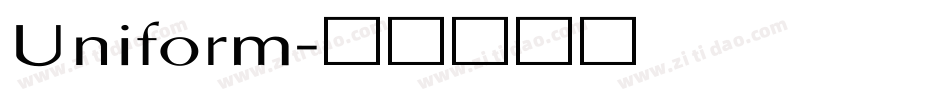Uniform字体转换
