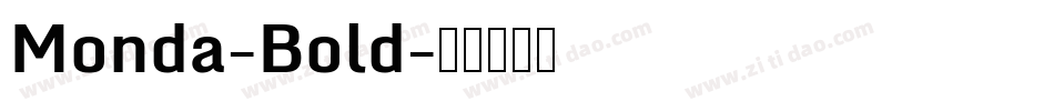 Monda-Bold字体转换