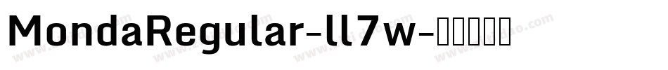 MondaRegular-ll7w字体转换