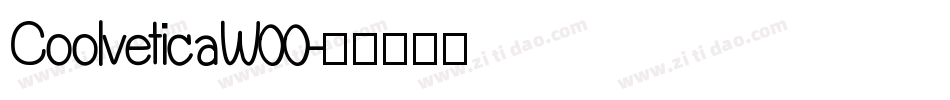 CoolveticaW00字体转换