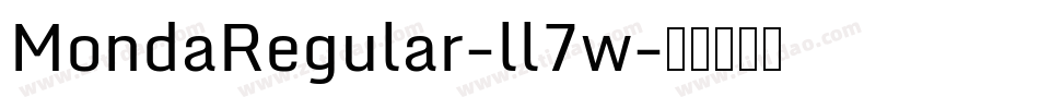 MondaRegular-ll7w字体转换