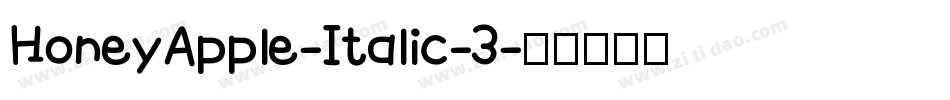 HoneyApple-Italic-3字体转换