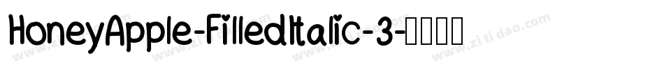 HoneyApple-FilledItalic-3字体转换