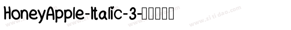 HoneyApple-Italic-3字体转换