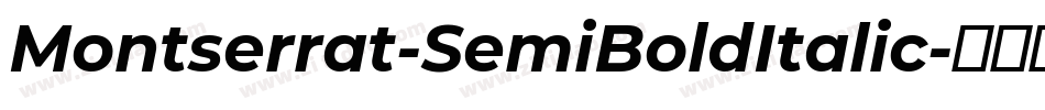 Montserrat-SemiBoldItalic字体转换