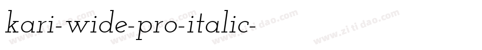 kari-wide-pro-italic字体转换