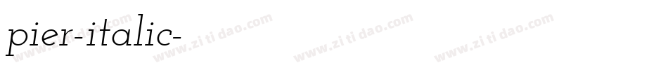 pier-italic字体转换