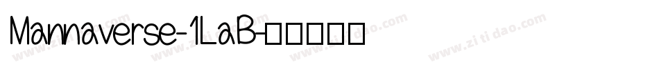 Mannaverse-1LaB字体转换