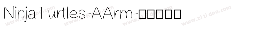 NinjaTurtles-AArm字体转换