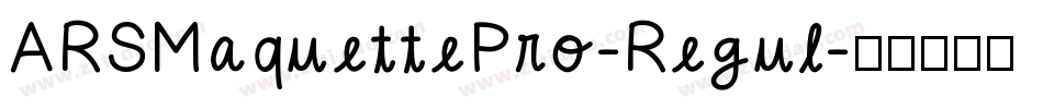 ARSMaquettePro-Regul字体转换