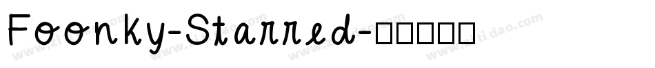 Foonky-Starred字体转换