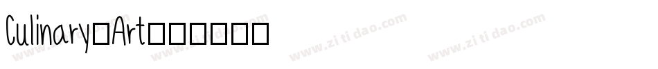 Culinary-Art字体转换