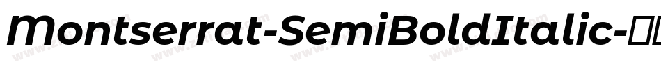 Montserrat-SemiBoldItalic字体转换