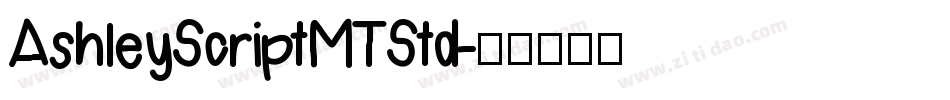 AshleyScriptMTStd字体转换