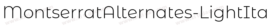 MontserratAlternates-LightItalic字体转换