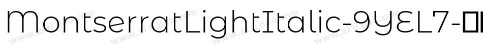 MontserratLightItalic-9YEL7字体转换