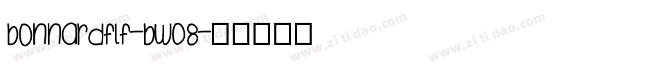 Bonnardflf-BW08字体转换