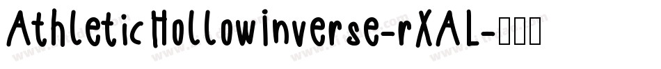 AthleticHollowInverse-rXAL字体转换