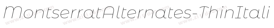 MontserratAlternates-ThinItalic字体转换