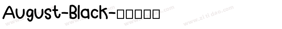 August-Black字体转换