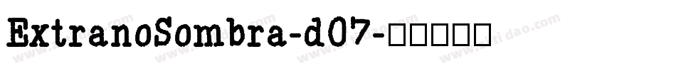ExtranoSombra-d07字体转换