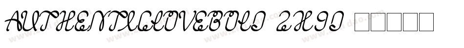 AuthenticLoveBold-2X9d字体转换