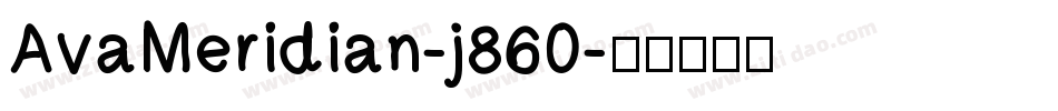 AvaMeridian-j860字体转换