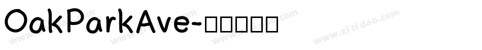 OakParkAve字体转换