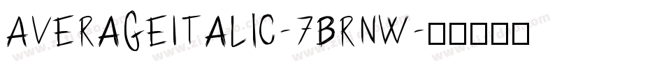AverageItalic-7Brnw字体转换