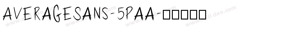 AverageSans-5Paa字体转换