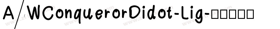 AWConquerorDidot-Lig字体转换
