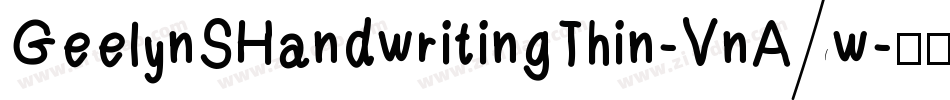 GeelynSHandwritingThin-VnAw字体转换
