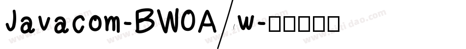 Javacom-BW0Aw字体转换