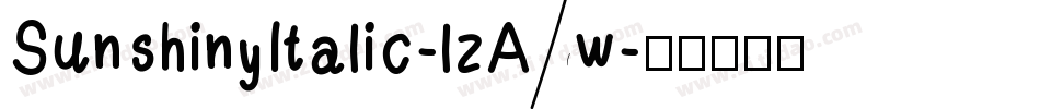 SunshinyItalic-lzAw字体转换